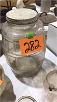 Large glass jar with lid