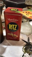 Tin ritz cracker container