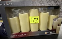 Battery operated 5 LED wax candles