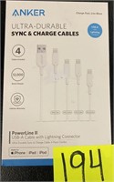 Anker ultra-durable sync & charge cables