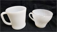 Anchor Hocking Fire King Milk Glass Cups