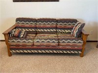 Lazyboy mission style oak sofa