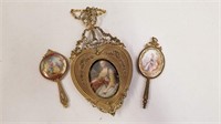Antique Painted Mirrors and Frame