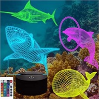 Lampeez Ocean Sea Animals 3D Lamp Kits,Dolphin,