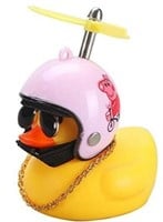 Bike Duck with Helmet, squeeks, regular rubber