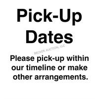 Pick-Up & Shipping Information