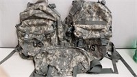 2 Molle II Military Rucksacks, Waist pack