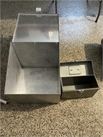 Metal Dog Food Storage Bin & Metal Lock Box