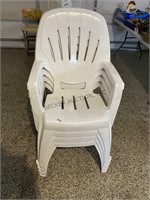 4 Plastic Stacking Chairs