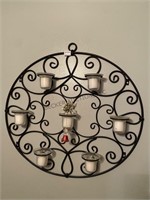 Metal 7 Candle Holder Wall Décor