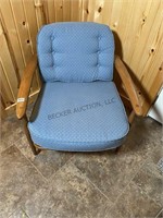 Solid Wood Vintage Chair, with matching cushions