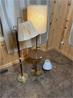 2 Tall floor lamps, one small table lamp, all work