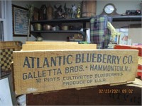 Wooden Atlantic Blueberry Crate