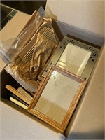 Box of Assorted picture frames, various sizes, ove