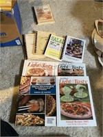 Box of Assorted cook books, 'Taste of Home' and mo