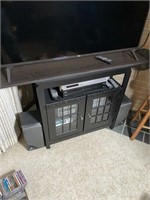 Black TV Stand/Cabinet 32X20X32 contents not inclu
