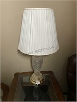 Etched Glass table lamp with timer