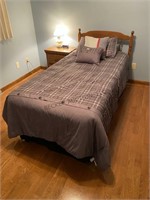 Twin size bedroom set, bed and bedding included, a