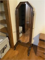 Solid wood full length mirror