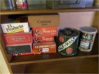 8 Collectible Cigar Boxes & 2 Metal Tins - 1 Tabac