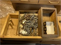 2 Bone/Meat Saw, Chains, Wood Boxes