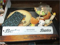 Box Lot Misc.-Horseshoe,Wallet, Bata Shoes Ruler,