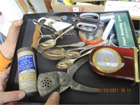 Box Lot Misc.-Float Repair Kit,Utensils,Clock,etc