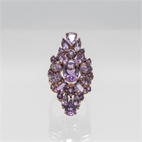 Beautiful 36 Ct Natural Rose Gold Amethyst Ring