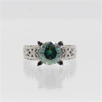 Lab Created 3.80ct Mint Green Diamond Ring