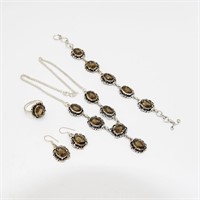 Lovely 4 Piece 287 Ct Topaz Jewelry Set