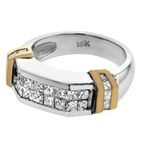 18KT Two Tone Gold 1.35ctw Diamond Ring