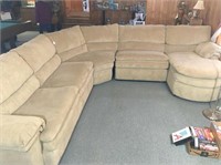 4 part sectional sofa w recliner & sleeper  218x35