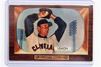 1955 Bowman Bob Lemon baseball card