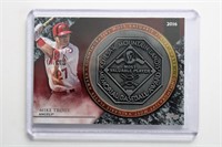 2017 Topps Mike Trout relic award card