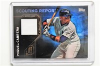 2016 Topps Miguel Cabrera game used baseball card
