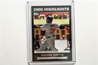 2007 Topps David Ortiz game used baseball card