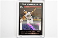 2007 Topps Andrew Miller autographed card