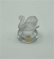Lalique Crystal Swan Paperweight