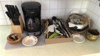 Coors Ashtray, Coffee Pot, Kitchenwares Etc