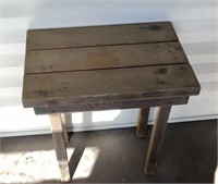 Primitive Wooden Side Patio Table