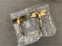 63 Solid Brass Twin Lever Ergonomic Door Handles