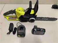 RYOBI ONE+ 12 in. Chainsaw w/ Battery & Charger