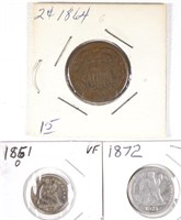 2 Cent, Half Dime, Early Dime Coins