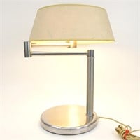 Vintage Walter Von Nessen Brass Swing Arm Lamp