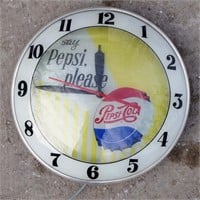 1950s Say Pepsi Please Double Bubble Clock