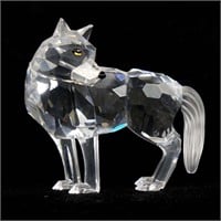 Swarovski Silver Crystal Wolf