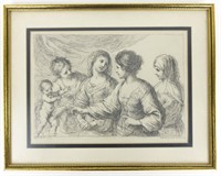 F. Bartolozzi (b. 1728), Four Women and a Child