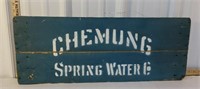 Chemung spring water wooden sign- probably from