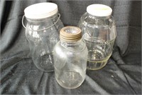 3 Glass Containers