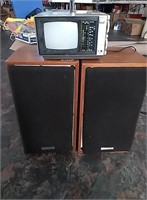 2 mission speakers 10x10x18. Realistic TV and